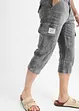 ¾-lang jeans med cargolommer, Loose Fit, John Baner JEANSWEAR