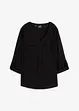 Langermet bluse i lett viskose med V-hals, bonprix