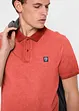 Piquet-poloshirt med vasket look, kort arm, bonprix