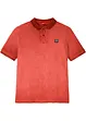 Piquet-poloshirt med vasket look, kort arm, bonprix