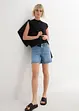 Wide Leg-jeans, Mid Waist, shorts, økologisk bomull, John Baner JEANSWEAR