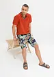 Chino-bermuda med print, Slim Fit, bpc selection