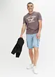 Lang jeansshorts med cargolommer, Regular Fit, John Baner JEANSWEAR