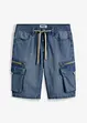 Lang jeansshorts med cargolommer, Regular Fit, John Baner JEANSWEAR