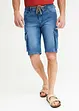 Lang jeansshorts med cargolommer, Regular Fit, John Baner JEANSWEAR