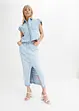 Kort boxy jeansbluse, bonprix