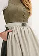 Dirndl med komfort-effekt, knelang (2-delt sett), bonprix