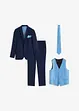 Bryllupsdress med vest og slips (5-delt sett), Slim Fit, bonprix