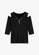 Cold shoulder-topp i viskose med pent fall, bonprix