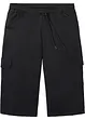 Lang cargo-bermudashorts i bomullstrikot, Regular Fit, bonprix