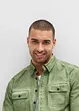 Langermet skjorte i 100% bomull i vasket look, bonprix