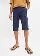 Lang bermudashorts med lin og cargolommer, Regular Fit, bonprix
