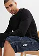 Lang bermudashorts i lett denim, Relaxed Fit, bonprix