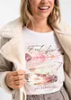 T-shirt med fjærprint, bonprix