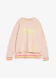 Oversized sweatshirt med fargerike ermekanter, bonprix