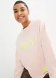 Oversized sweatshirt med fargerike ermekanter, bonprix