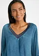 Trikot-tunika med blonde, bonprix