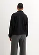 Troyer-sweatshirt med Boxy passform med modal, lang arm, bonprix