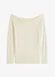 Ribbet Off Shoulder-genser, bonprix