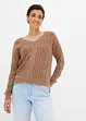 Strikket genser med Cable Knit, bonprix