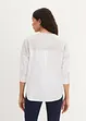 Bluse med sweat-besetning, 3/4-lang arm, bonprix