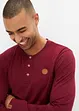 Henley-shirt, langermet (2-pack) av økologisk bomull, bonprix