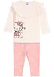 Langermet Hello Kitty-topp + leggings i bomull til baby (2-delt sett), bonprix