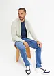 Ribbestrikket cardigan med bomull, bonprix