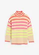 Oversized genser med neonstriper, bonprix