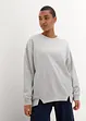 Oversized sweatshirt med splitt i nederkant, bonprix