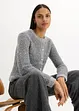 Kort bouclé-cardigan i ull, bonprix