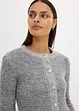 Kort bouclé-cardigan i ull, bonprix