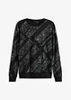 Sweatshirt med rund hals og print, bonprix