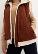 Vendbar vest i teddyplysj, bonprix