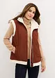 Vendbar vest i teddyplysj, bonprix