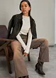 Wide Leg-jeans High Waist i vintage-vask, bonprix