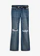 Bootcut-jeans med belte (todelt sett), bonprix