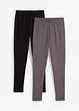 Termo-funksjonsleggings med mykt fleecefôr (2-pack), bonprix