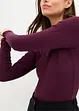 Langermet topp med mesh, bonprix