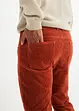 Regular Fit-bukse i vasket kordfløyel med stretch, Straight, bonprix