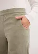 Kordfløyelsbukse med komfortlinning, High Waist, bonprix