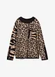 Genser med leopard-print, bonprix