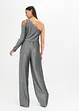 One shoulder-jumpsuit med glitter, bonprix