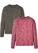 Langermet topp (2-pack), bonprix