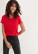 Topp med rund hals, kort arm (5-pack), bonprix