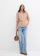 Oversized bluse med puffermer, bonprix