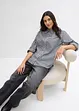 Oversized bluse med puffermer, bonprix