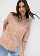 Oversized bluse med rutemønster, bonprix