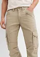 Relaxed Fit cargobukse i ren bomull, Straight, bonprix