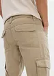 Relaxed Fit cargobukse i ren bomull, Straight, bonprix